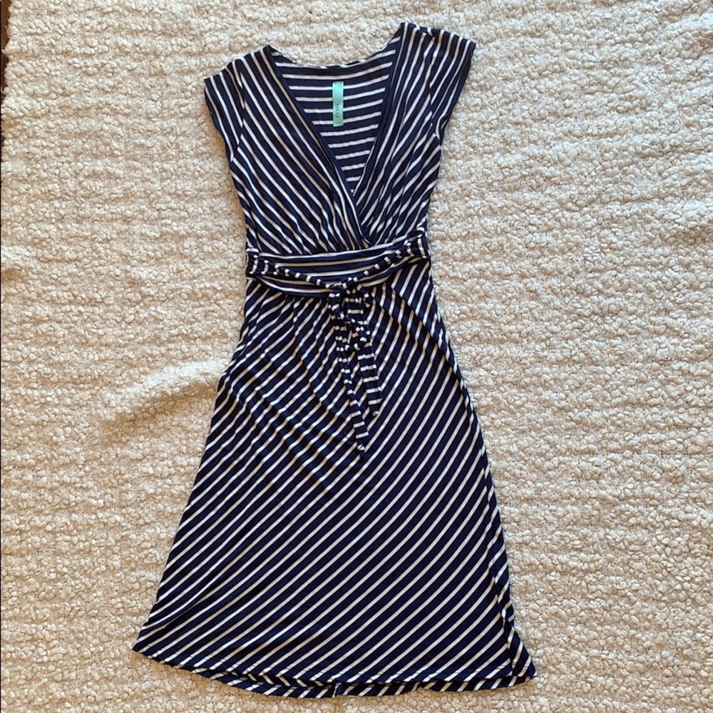 Blue & White Striped Dress